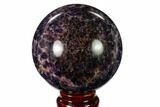 Polished Chevron Amethyst Sphere - Morocco #157618-1